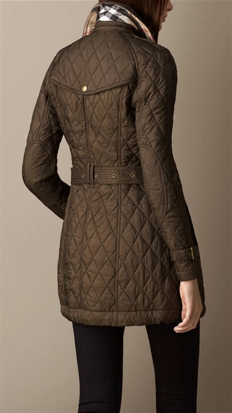 burberry quilted jacket khaki|Burberry quilted jackets for women.